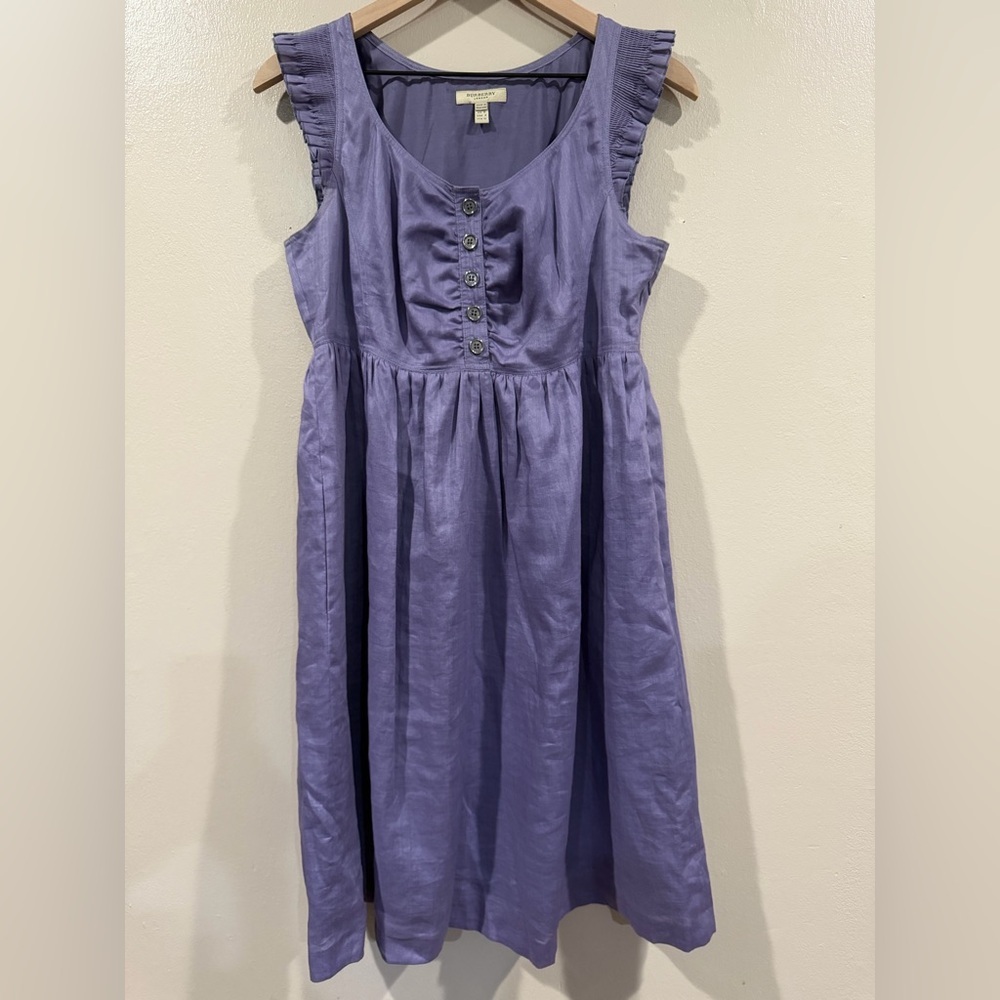 Burberry Lavender Sleeveless Women’s Dress USA Size 8 EUC Cotton and Silk